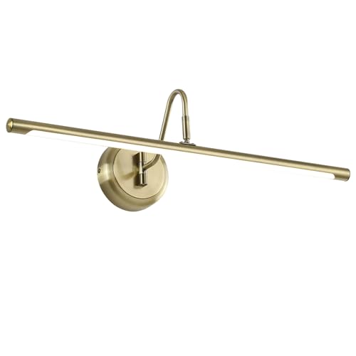 JOOSENLUX Modern LED Picture Lights Mini Accent Spotlights Brief Metal Artwork Display Lamp 24.4“ Inch14W(70W Eqv.),Natural White 3000K,Hardwired Swing Arm,Antique Bronze