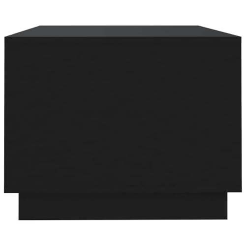 Table basse noire avec tiroirs de grande capacité en bois robuste - 7