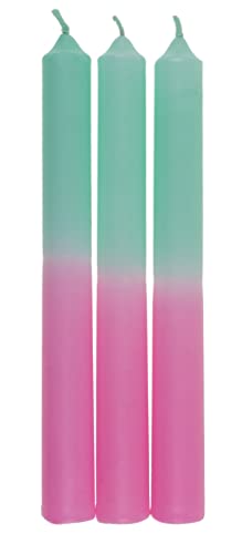 DIP DYE Stabkerzen mit Farbverlauf Kerzen Lang 3er Set Neon Bunt - Rosa - Mint Cover