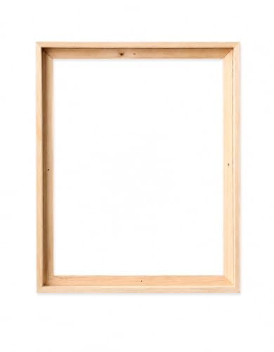 Image of Canvas Floating Frame for Finished Canvas Painting 30 /40 cm (Wooden Yellow)