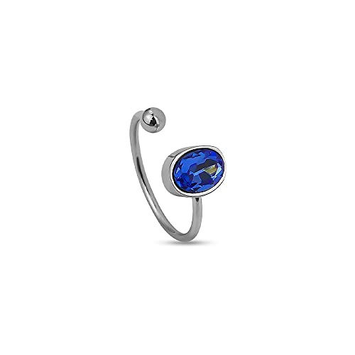 Boccadamo Anillo abierto con cristal azul zafiro Boccadamo Anillo abierto con cristal azul zafiro
