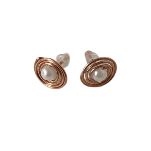 Stud Earring Simulated Pearl Copper Earrings For Women- For Mom #TOP1