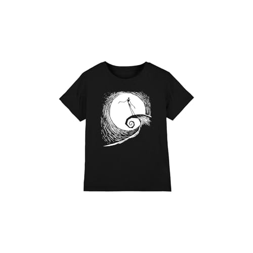 The Nightmare Before Christmas Boys Jack Moon Silhouette Unisex Kids T-Shirt, Black, 12-13 Years UK