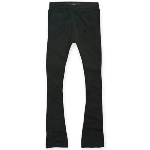 Kids Boys Uptown Stacked Fleece Sweatpants (Black)