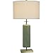 Collective Design Dann Foley Lifestyle - Table Lamp - Melon Green Crackled and Glazed Finish - White Shade
