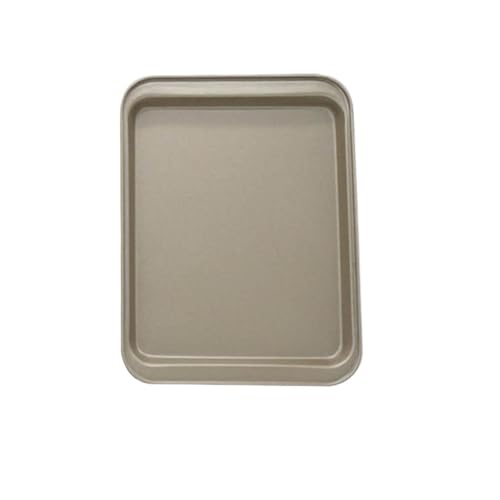 Teglia da forno rettangolare antiaderente in acciaio al carbonio per biscotti, torte, pizza, arrosti, muffin, pane, torte placcate (oro L)