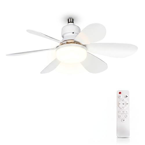 MARSI Ventilatore da Soffitto con Luce LED 52 cm, Lampadario