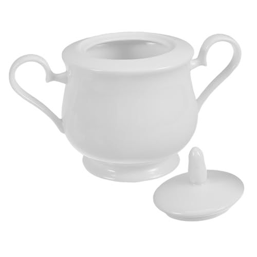 ULTECHNOVO Pot à Sucre Céramique Avec Couvercle Pour Table Basse Et Plan De Travail Récipient Pour Bonbons Et Condiments De Sucrier Élégant Et Pratique Pour Cuisine Salon