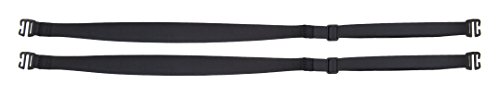 Fashion First Aid Replacement Bra Straps – Padded Black Low-Stretch Design with Reinforced Hooks for Convertible Bras, Dresses & Swimsuits – Soft Microfiber Adjustable Bra Straps 1 Pair