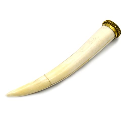 Bone Tusk Pendant | 4.5 Inch Ox Bone Focal Tusk