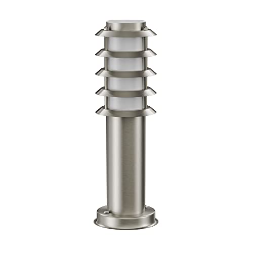 ledscom.de Wegelicht/Pollerleuchte PORU für außen, IP44, Gitter, 39 cm, edelstahl, 1x E27 max. 40W ledscom.de Wegelicht/Pollerleuchte PORU für außen, IP44, Gitter, 39 cm, edelstahl, 1x E27 max. 40W