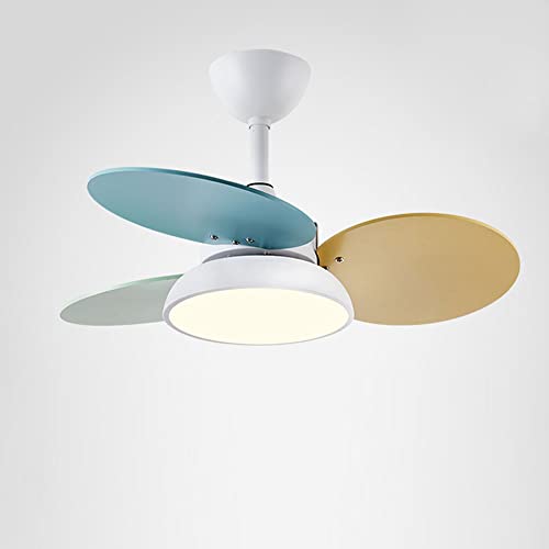 IBalody Ventilador de techo creativo con luz LED para habitación de niños, dormitorio, ventilador silencioso luces de ventilador de techo de 6 velocidades para el comedor sala de estar sala de estudio Cover