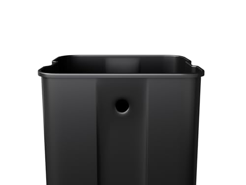GarveeHome 2x10.6 Gallon Stainless Steel Dual Trash Can with Lid, Large Kitchen Step-on Garbage and Recycle Bin Combo, Metal Double Trash Can w/PP Inner Buckets & Liner Rim for Kitchen Waste Sorting by GarveeHome - Used condition - Image 3
