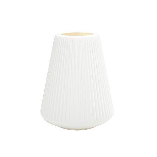 123 Life Jarrón de plástico para flores, duradero y moderno, decorativo para sala de estar, oficina, boda, centro de mesa o regalo (blanco)