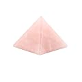 1.5inch Natural Rose Quartz Pyramid Carved Chakra Healing Crystal Reiki Stone Gemstone Radiation Deflection Home Decor Gift Decoration Crafts (Rose Quartz)