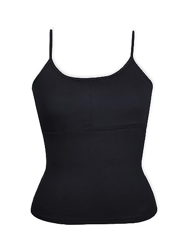 Image of DChica Essentials Padded Camisole Starter Bra for Young Girls, Sleeveless Undershirts Cami Vest with Adjustable Straps, Cotton Camisole Tank Top /Innerwear for Girls
