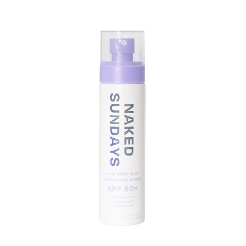 Naked Sundays SPF 50+ Body Sunscreen Spray – Broad Spectrum UVA/UVB Protection, 150 ml Mist