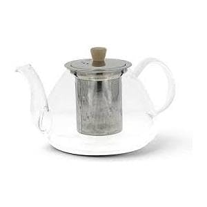 Neavita Teiera in vetro "JASMINE" - La teiera in vetro con filtro in acciaio e coperchio in acciaio ideale per le tisane in foglia