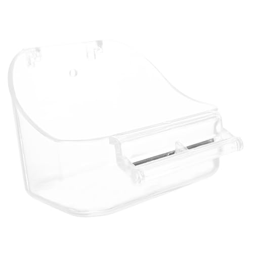 Mikikit Pet Bird Bath Box Multi Functional Parrot Bathing Tub Food Container for Bird Cage Durable Material with Smooth Edges Parrot Supplies for Cleaning Feeding