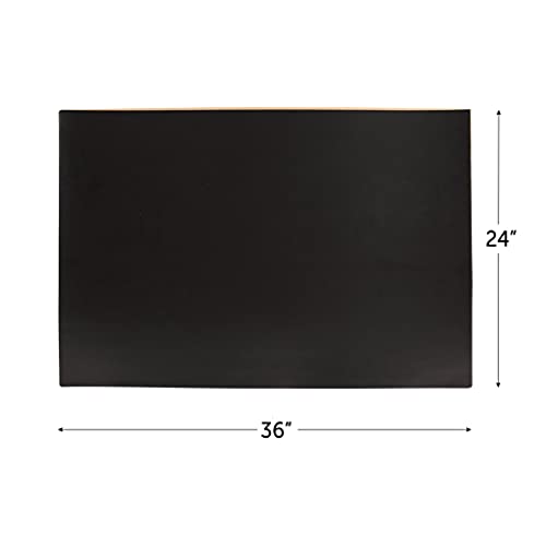 Artistic 24" x 36" Rhinolin II Ultra-Smooth Writing Pad Desk Mat with Antimicrobial Protection, Black - Thumbnail 2