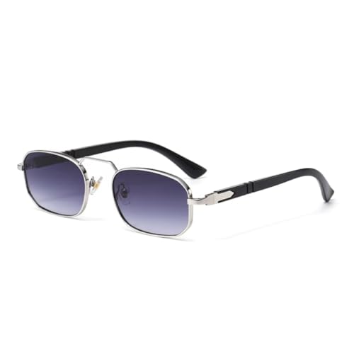 Lunettes de soleil rétro monture en métal haute finition