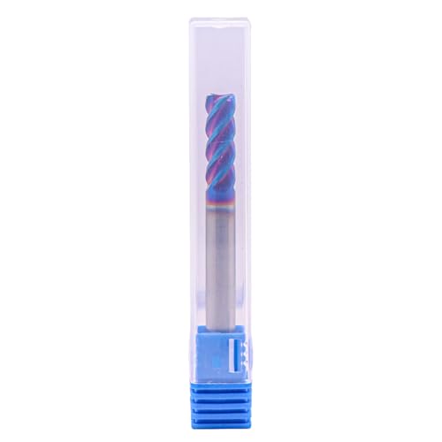 Image of BestParts 5Pcs HRC65 Tungsten Carbide Square End Mills - TiAlsiN Nano Coated, 4 Flute, 45 Degree Helix, 1 /4 inch Cutting Diameter, 1 /4 inch Shank Diameter, 3 /4 inch Length of Cut, 2-1 /2 inch Overall Length