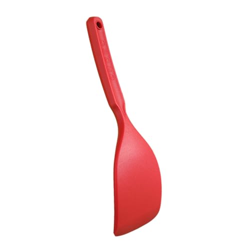 NAMOARLY Rice Spoon Spoons Rice Scooper Serving Rice Spatula Soup Spoon Chinese Asian Spoon Long Ladle Spoon Standing Rice Paddle Chinese Ladle Spoon Non Stick Rice Paddle Red