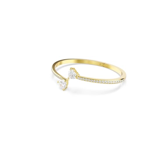 Swarovski Mesmera bangle, Heart, White, Gold-tone finish2