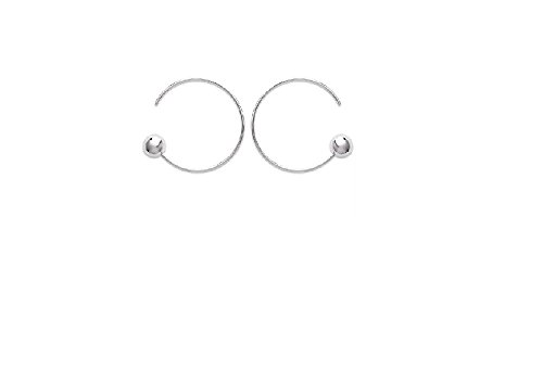 Boucles d'oreilles créoles ouvertes légères en argent rhodié pour lobes sensibles