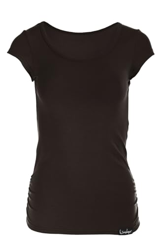 WINSHAPE Damen Fitness Freizeit Yoga Pilates Wtr4 Kurzarmshirt, Schwarz, M EU