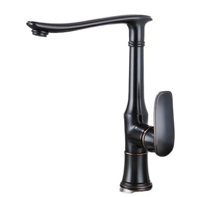 Blyqxs Black Kitchen Faucet Hot And Cold European Style Retro Swivel 360 Degree Sink Kitchen Faucet Xt-253(Black)