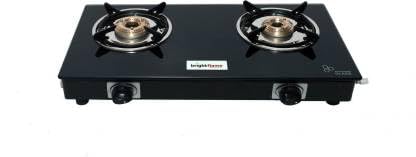 Bright Flame 2Burner glass top gas stove CI- Compact