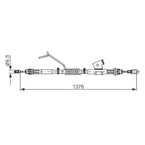 Handbremsseil Mitte von Bosch (1 987 482 673) Seilzug Bremsanlage Handbremsseil, Handbremsseil, Handbremszug