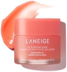 LANEIGE Lip Sleeping Mask, EX, Grapefruit, 0.7 oz (20 g), Korean Cosmetics, Lip Pack, Night Repair Lips, Manufacturer Official