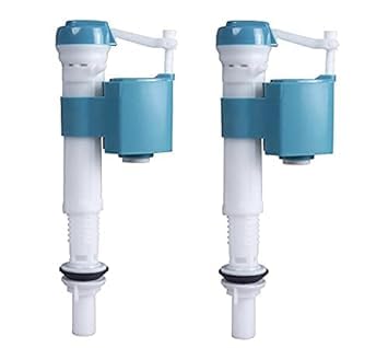 Plastic Anti-Siphon Toilet Flush Tank Fill Valve Adjustable 6" to 10" Flush Tank Ball Cock Repair Kit Suitable for One and Two Piece Toilets Commodes(Set of 2)
