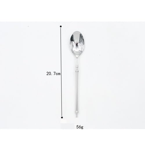 Silberbesteck-Set, 4/16/24/32/40/48-teilig, Edelstahl 304, bestehend aus Tafelmessern, Gabeln, Löffeln und Dessertlöffeln, Hotelbesteck. Silber – 32-teilig für 8 Personen