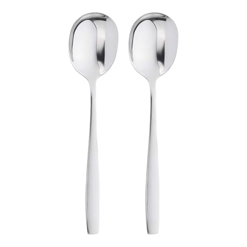 GRÄWE Servierlöffel Königstein, 2er Set, Salatlöffel, Gemüselöffel, Anrichtelöffel, Vorlegelöffel, Buffet-Besteck, spülmaschinengeeignet