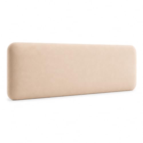 Angelo - Cojín de pared para cama (60 x 50 cm), color beige