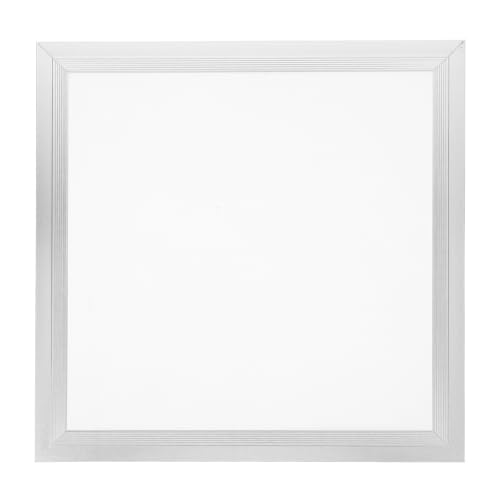 Cache-luminaire carré en aluminium argenté et acrylique pour plafonnier moderne