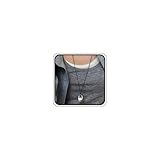 YNZGYBY Black Leather Cord Bean Pendant Necklace for Women Long Gold Oval Beans Cords Collarbone Necklaces Boho Layered Rope Statement Jewelry Trendy Accessories (Silver)