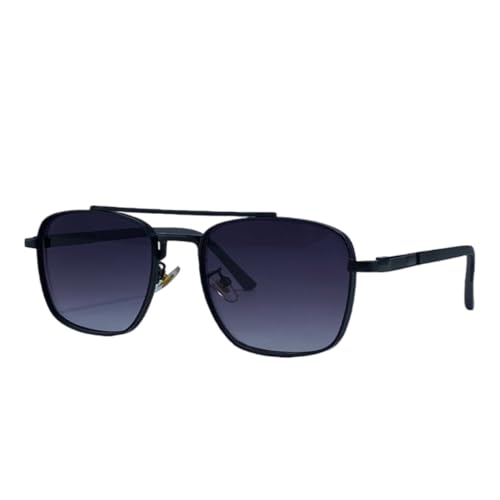 Lunettes de soleil de luxe homme avec monture rétro fine en métal