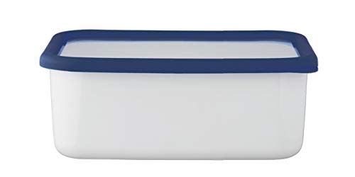 HoneyWare CLASSIC LINE Emaille Frischhaltedose mit Deckel | Hoch | 2,8 L | hitzebeständig bis 400°C | Meal Prep Boxen für alle Herdarten, Backofen und Grill geeignet | Aufbewahrungsbox mit Deckel