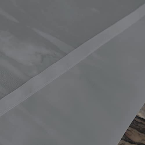 Image of Window Gray Sheer Curtains 90 Inches Long 2 Panels Sheer Curtain Basic Rod Pocket Panel for Bedroom Children Living Room Yard Kitchen (Gray, 52 inch W x 90 inch L | 2 pcs)