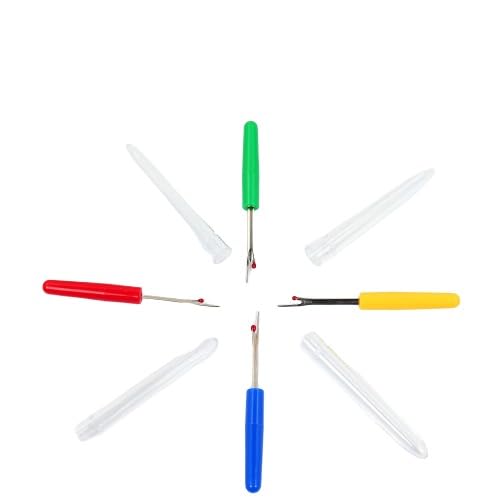 Gemsy Seam Ripper Tool Set Piece Sewing Accessories Kit for Stitch Removal | Thread Cutting | Ideal for Sewing, Tailoring, DIY Projects | Stainless Steel Blades with Comfort Grip Handles Set of 4 3
