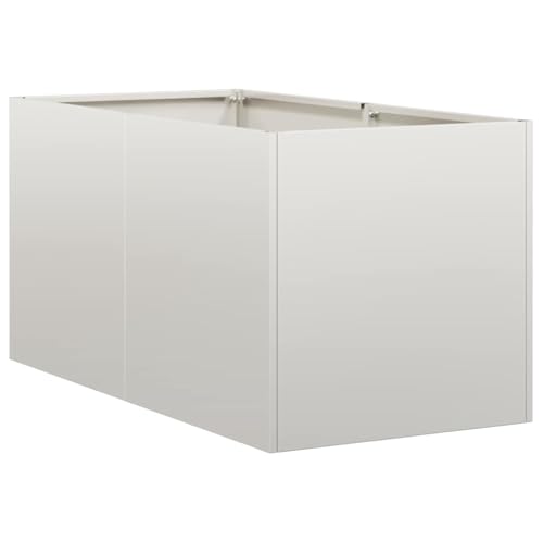 vidaXL Pflanzgefäß 40x80x40 cm Edelstahl, Pflanzschale, Garten-Garten-Pflanzkübel, Outdoor-Pflanzgefäß, Hochbeet, Pflanzgefäß, Blumenkasten