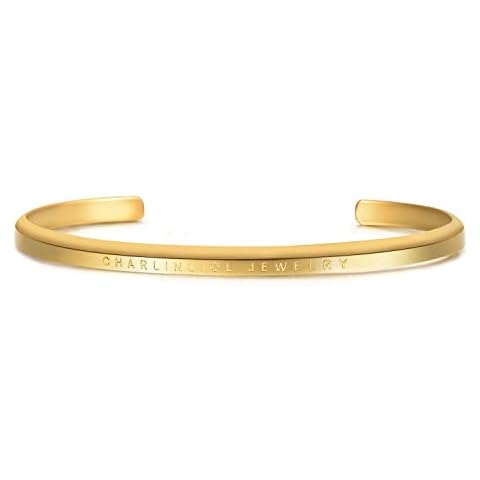 charlinliol Classic Cuff Bracelet For Women Cuff Bangle Jewelry Gifts(GOLD) Cover