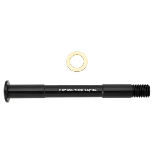 The Lord of the Tools 1Pc M12 Bike Thru Axle Road Bike Front Fork Thru-Axle with Washer for Cross Country Bikes Dirt Bikes Downhill Bikes Free Ride Bikes Gravel Bikes 1.5x12x120mm
