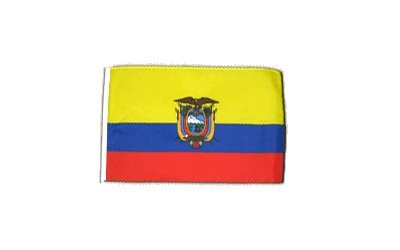 Flaggenfritze Stockflagge Ecuador – 30 X 45 Cm, Aus Reißfestem Polyester, Mit 59 Cm Holzstab