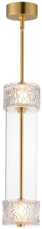 ET2 Lighting E11082-124NAB Elysian - 18W 2 LED Pendant-20.75 Inches Tall and 5.5 Inches Wide