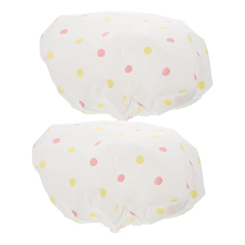 Toddmomy 2 Gorros De Ducha Elásticos De Plástico Para El Cabello Gorros De Baño Con Banda Elástica Gorros De Plástico Para El Cabello Gorro De Spa Reutilizable Gorro De Baño